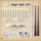 Homemory Hanging Floating Candles with Wand Remote and String, Flying Flameless LED Taper Candles Warm White Light, Battery Operated Window Candles with Wand for Halloween Christmas Party, 20 Pcs