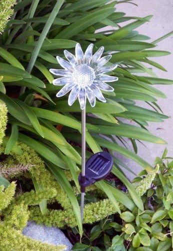 Set of 1 Solar Garden Stake Lights with Color Changing LED or Regular White LED Landscape Path Lights (1 Piece) (Sunflower)