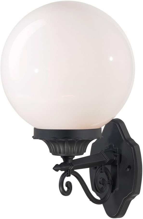 Acclaim 5261BK/WH Havana Collection 1-Light Wall Mount Outdoor Light Fixture, Matte Black | Lumora