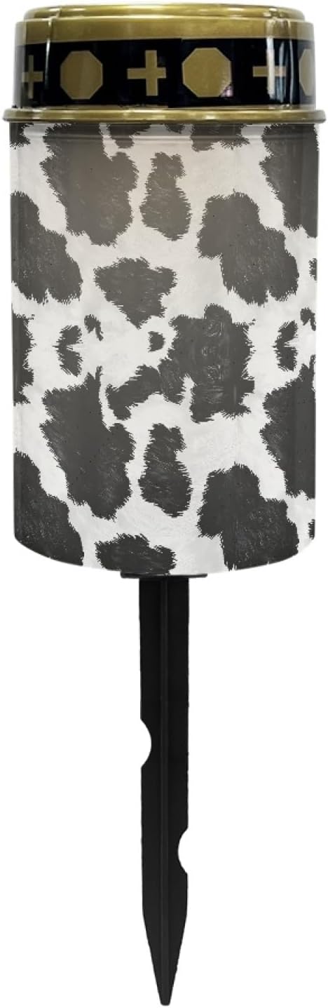 Leopard Cow Solar Lights for Dustproof Grave LED Lamp Eco-Friendly Cemetery Light Memorial Sympathy Gifts Lawn Decorations