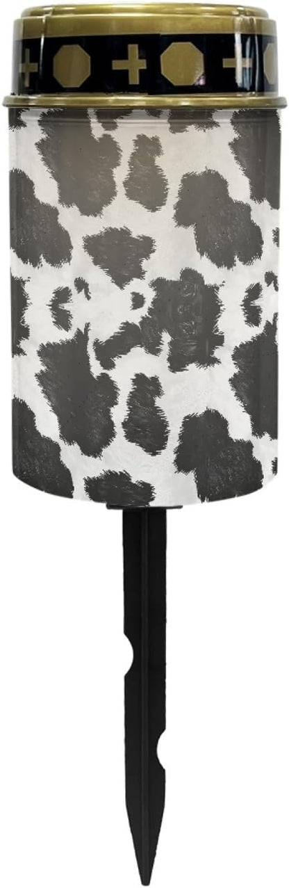 Leopard Cow Solar Lights for Dustproof Grave LED Lamp Eco-Friendly Cemetery Light Memorial Sympathy Gifts Lawn Decorations