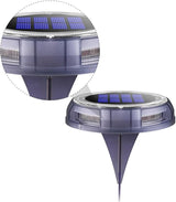 Outdoor Solar Pathway Light 8 LED Warm White Garden Ground Plug Lamp Waterproof for Yard Lawn Landscaping | Lumora