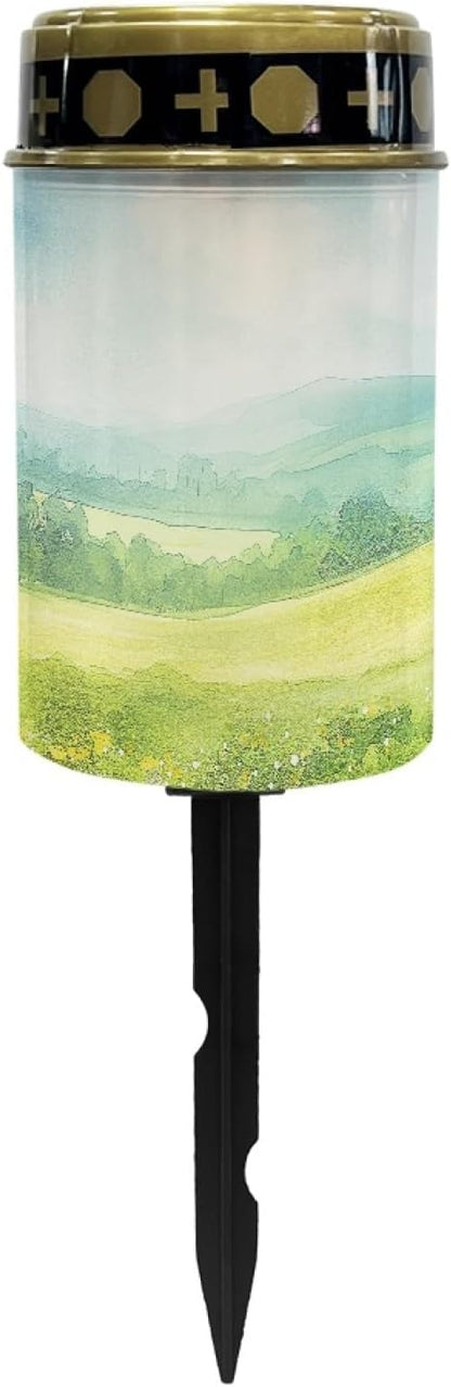 Lawn Solar Lights Outdoor Waterproof Pathway Lights Lantern Landscape Decoratives Lighting for Yard Patio Driveway Solar Walkway Lights Solar Garden Stake Lights