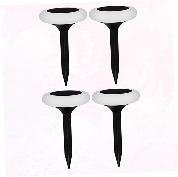 Angoily 4pcs RGB Colorful Solar Ground Plug Lights Solar Pathway Lamp for Outdoor Garden and Landscape Decor Easy Install Energy Saving Lighting Modes
