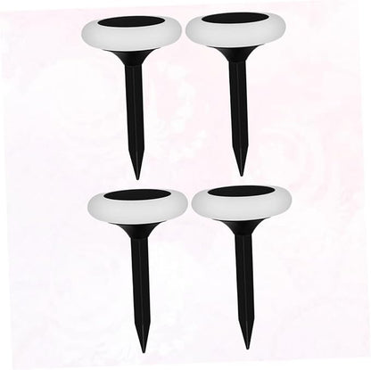 Angoily 4pcs RGB Colorful Solar Ground Plug Lights Solar Pathway Lamp for Outdoor Garden and Landscape Decor Easy Install Energy Saving Lighting Modes
