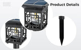 Outdoor Solar Lights For Patio, 4 Pcs Solar Pathway Lights, Warm White Tungsten Filament, Auto, Waterproof, Easy | Lumora