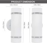 Cerdeco Modern Porch Light Outdoor Wall Lighting Cylinder Wall Sconce White Finished | Lumora