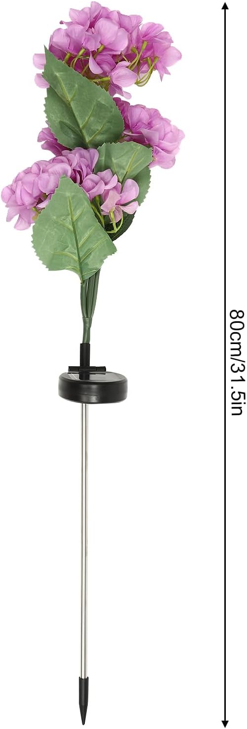 Solar Garden Light 3 Head Garden Decor Solar Outdoor Lights Decorative Garden Lights Solar Powered Waterproof Solar Flowers for Outdoor Space Decoration (Stype C)