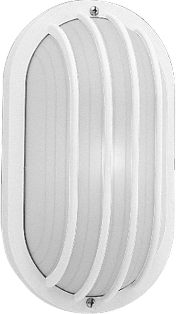 Progress Lighting 1-Light UV Stabilized Ribbed Frosted Polycarbonate Shade Modern Outdoor 10-1/2" Wall or Ceiling | Lumora