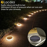 Lacasa Solar Deck Lights, 1 Pack Driveway Walkway Step Light Solar Powered