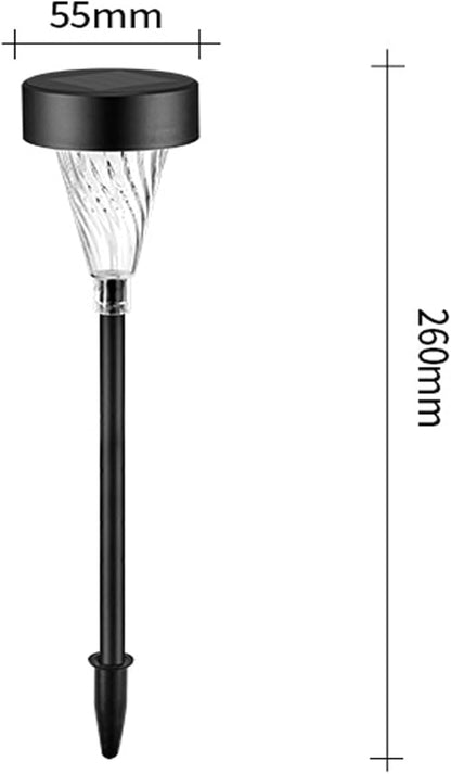 Lxcom Lighting Solar Pathway Lights Outdoor Solar Garden Lights Outdoor Solar Lawn Lights Solar Path Lights Waterproof for Lawn Garden Yard Patio Walkway, 4 Pack(White)