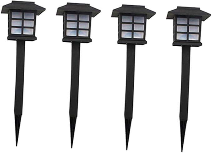 NUOBESTY 4 Pcs Solar Powered Pathway Lights Outdoor LED Spike Lights Warm for Garden Walkway Lawn Patio Driveway | Lumora