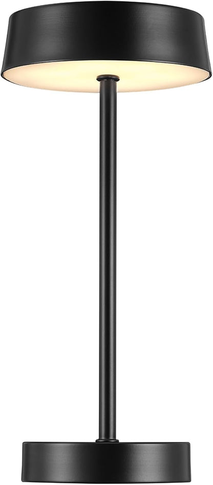 Globe Electric 60000018 12" 1.5W LED Integrated Outdoor Table Lamp, Matte Black, Rechargeable Battery, Micro USB Cable Included, On/Off Touch Switch, Home Improvement, Patio Décor, Outdoor Table Décor