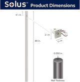 Solus 7-Foot Direct Burial Lamp Post – Aluminum Outdoor Light Pole with Dusk-to-Dawn Sensor – Fits 3" Fixtures – | Lumora