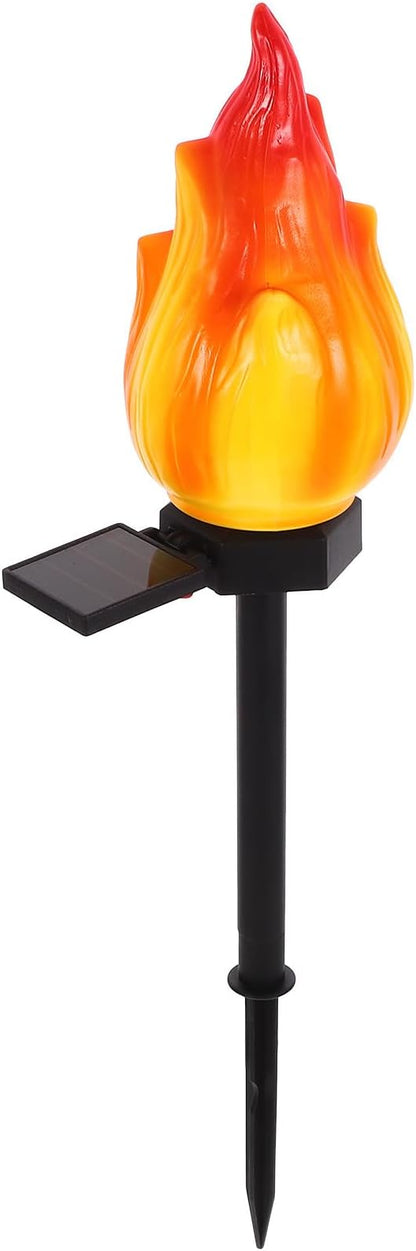 Milisten Solar Garden Stake Lights Flame-Shaped Outdoor Solar Lawn Lamp for Pathway Decor for Patio and Yard
