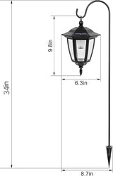 Viewsun 34 Inch Hanging Solar Lights, 6 Pack Shepherd Hook Lights with Shepherd Hooks Waterproof Outdoor Decorative | Lumora