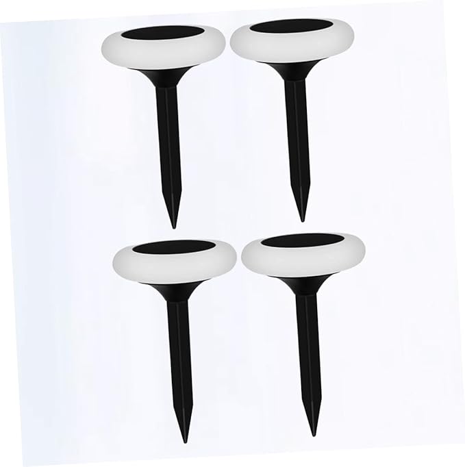 4pcs Solar Ground Plug Lights RGB Colorful Outdoor Solar Pathway Lamps for Garden Lawn Driveway Landscape Easy Installation Energy Saving for Patio and Park Decor