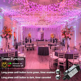 Pink Christmas Lights Outdoor Icicle Lights for Outside 33ft 400 LED String