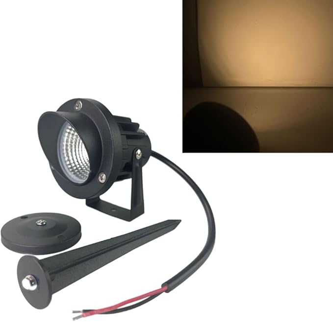 QUANS 6 Pack 12W Warm White Low Voltage Outdoor Landscape Spotlight LED Light, Wall Mount Fixture, Waterproof Stake | Lumora