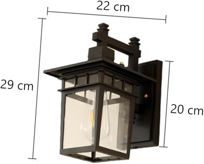 VILLCASE Vintage LED Wall Lamp Black Garden Light for Outdoor Patio Balcony Corridor Decorative Rust Design for | Lumora