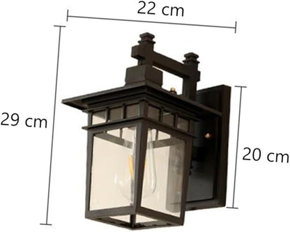 VILLCASE Vintage LED Wall Lamp Black Garden Light for Outdoor Patio Balcony Corridor Decorative Rust Design for Home Cafe Hotel More Bulb Not Included