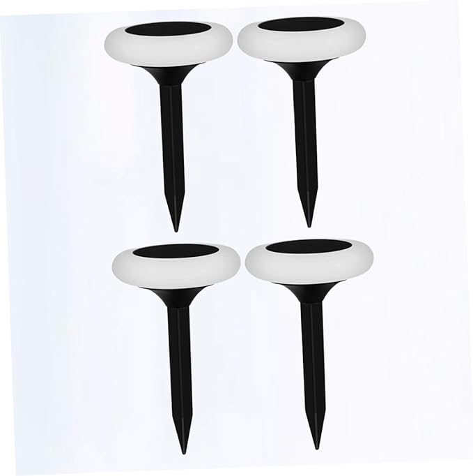 Vaguelly 4pcs RGB Solar Ground Plug Light Outdoor Garden Lights Solar Pathway Lamp for Driveway Landscape Patio