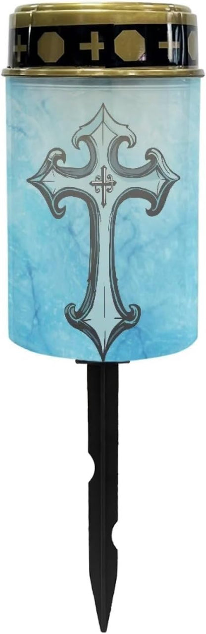 Cross Garden Solar Outdoor Lights Eternal Light Lawn Lamp Waterproof Solar for Outside Cemetery Garden Decorations Yard Lawn Pathway Figurines