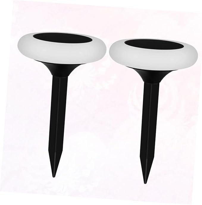 Mikikit 2pcs RGB Colorful Solar Ground Plug Lights Outdoor Solar Pathway Lamp for Garden Lawn and Decor Easy Installation Modes Durable Landscape Lighting