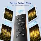 100FT Outdoor String Lights with Remote & Dimmable, 35+1 Shatterproof Waterproof Bulbs, Dimmable Outside Hanging Patio Lights for Backyard, Porch, Deck, Garden 2200K Warm Yellow