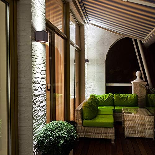 WAC Lighting WS-W2505-AL Rubix LED Outdoor Wall Light Fixture, Double Light, 3000K, Brushed Aluminum