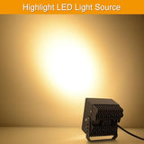 Led Landscape Outdoor Spot Light with Anti-Glare Cap - Heavy Duty Waterproof IP65 120V 270⁰ Adjustable Mount, 3000K | Lumora