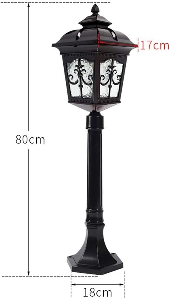 Lights Outdoor Anti-Rust Mini Street Light Garden Lamp European Victorian Aluminum Glass Outdoor Lawn Lamp Home | Lumora