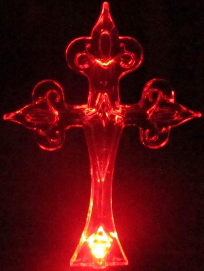 Outdoor Garden Set of 2 Solar Stake Light with Cross Decorative Lights, Multi-Color Changing LED Solar Lights for Yard Decorations, Garden Gifts…