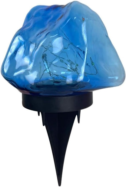 anso Solar Garden Lights Outdoor Landscape Pathway Garden Yard Waterproof LED Lamp (Blue)