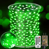 KNONEW 400FT 1200LED Green Wire Outdoor Fairy Lights Plug in Green Xmas