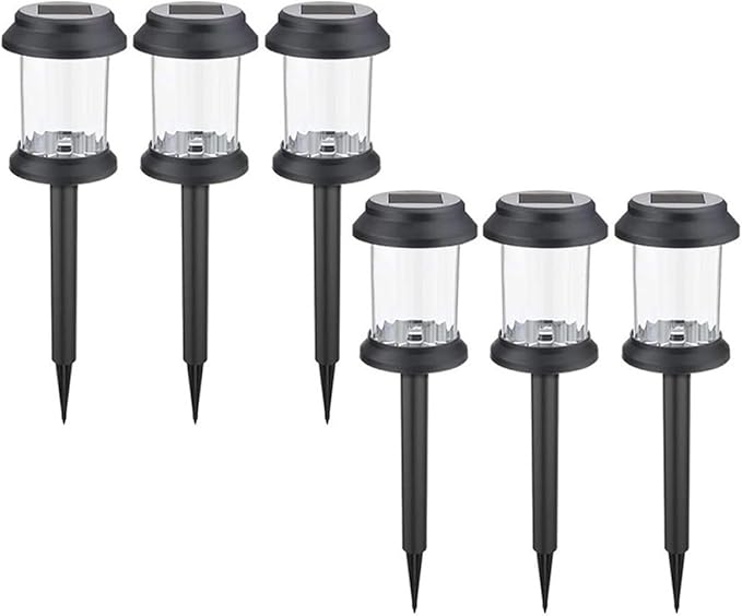 BESPORTBLE 6pcs Solar Lawn Lights Outdoor Garden Landscape Lights Waterproof LED Ground Insert Pathway Lighting for Patio Yard Decor