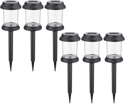 BESPORTBLE 6pcs Solar Lawn Lights Outdoor Garden Landscape Lights Waterproof LED Ground Insert Pathway Lighting for Patio Yard Decor