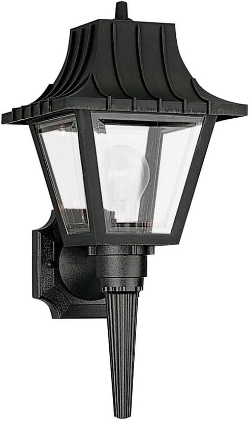 Generation Lighting 8720-32 Polycarbonate Outdoor Wall Lantern Outside Fixture, One - Light, Black | Lumora