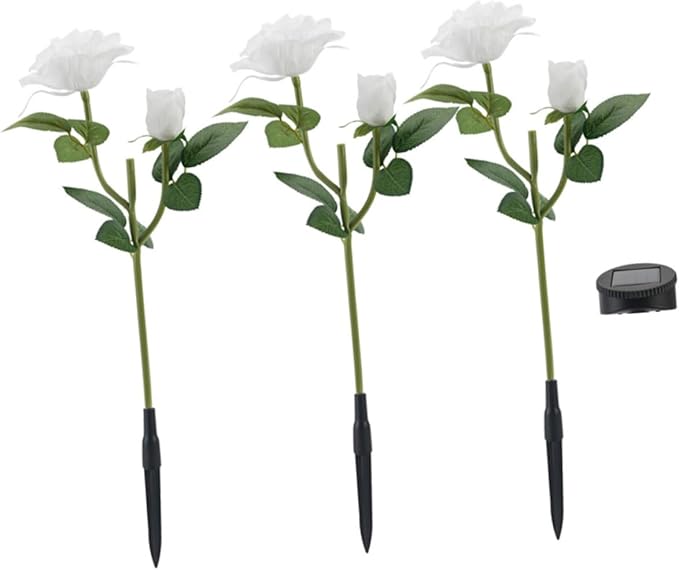 Solar Pathway Lights Led Rose Garden Lamps Landscape Lamp Solar Led Flowers Lights