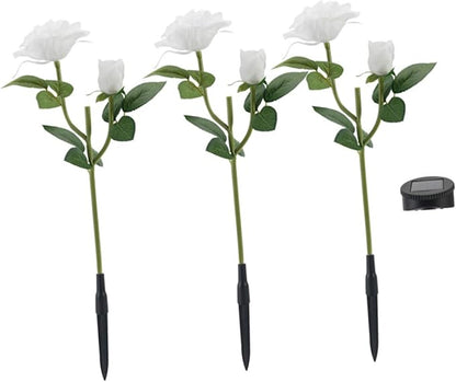 Solar Pathway Lights Led Rose Garden Lamps Landscape Lamp Solar Led Flowers Lights