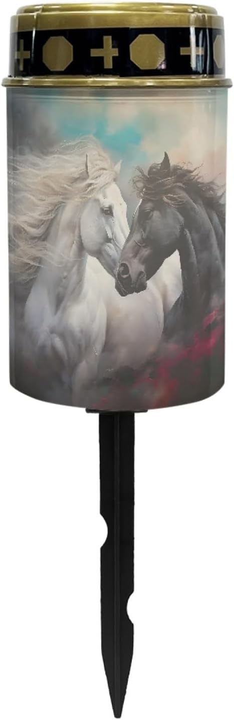 Horse Solar Garden Lights Waterproof,Horse Lantern Solar Stake Lights,Solar Pathway Lights Outdoor Warm White Landscape Lighting,Solar String Lights for Outside Spotlight
