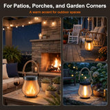 Solar Lanterns Outdoor Waterproof 6-Pack, 2nd Gen Flickering Flame Effect