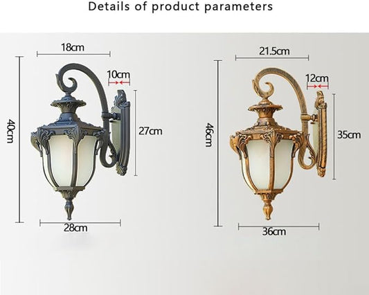 European Garden Wall Light, E26 Outdoor Waterproof s Lamp, New l Die- AlumiExpression artistique m, Ip65 Corridor Door Mounted Lighting Sconces Bronze Color