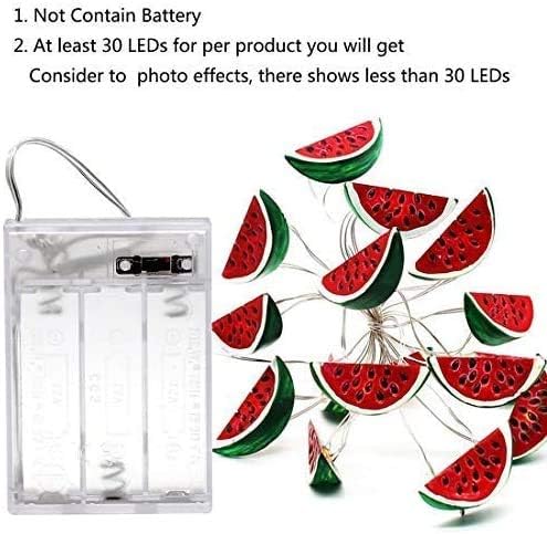 Fruit String Lights Battery Powered Indoor Outdoor Lighting Lamp Strawberry/Grape/Watermelon/Lemon/Banana for Wedding Home Birthday Garden Yard Patio Party Decorations (Watermelon)