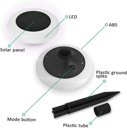 Angoily RGB Solar Ground Plug Light Colorful Outdoor Pathway Lamp for Garden Driveway Durable Landscape Light Easy Installation for Courtyards Parks