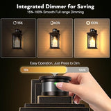 VIANIS Motion Sensor Outside Light for House, Aluminum Porch Lights Outdoor