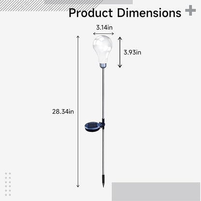 4-Pack Solar Garden Lights, 16 Led Warm Glow, 2.5W Solar Pathway Lights with Stakes, Outdoor Waterproof Decorative Lighting, Fcc & Ce Approved
