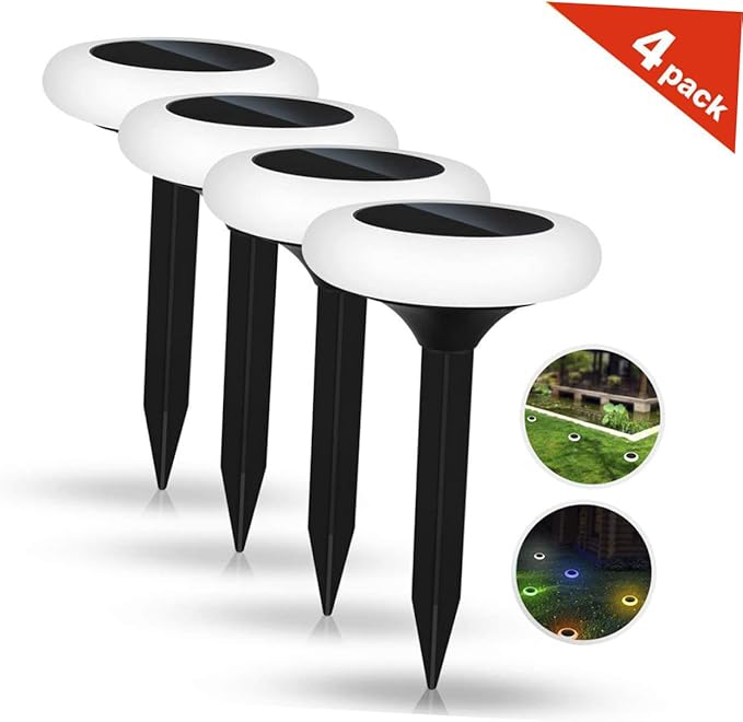 Solar Ground Light RGB Colorful Pathway Lamp Outdoor Landscape Light for Gardens Yards Walkways Easy Installation Lighting Modes