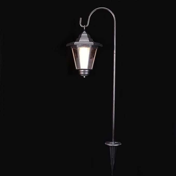 Toyvian Solar Courtyard Lawn Light Hexagonal Vintage Solar Pathway Lamp Waterproof Outdoor Garden Decorative Yellow | Lumora