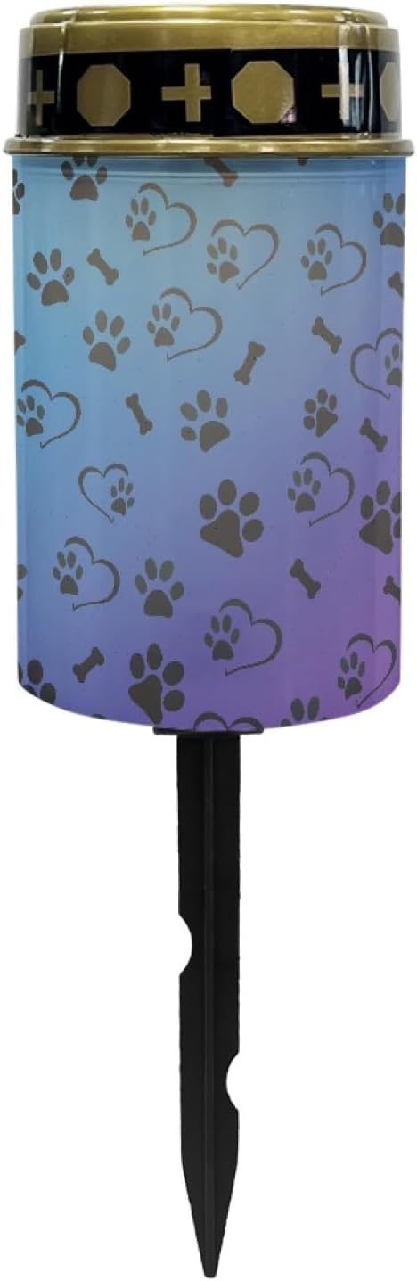 Generic Dog Paws Cemetery Solar Light LED Waterproof Solar Lights Guardian Solar Light for Grave Landscape Path Light Home Decor Portable Solar Lights Night Light Book Light